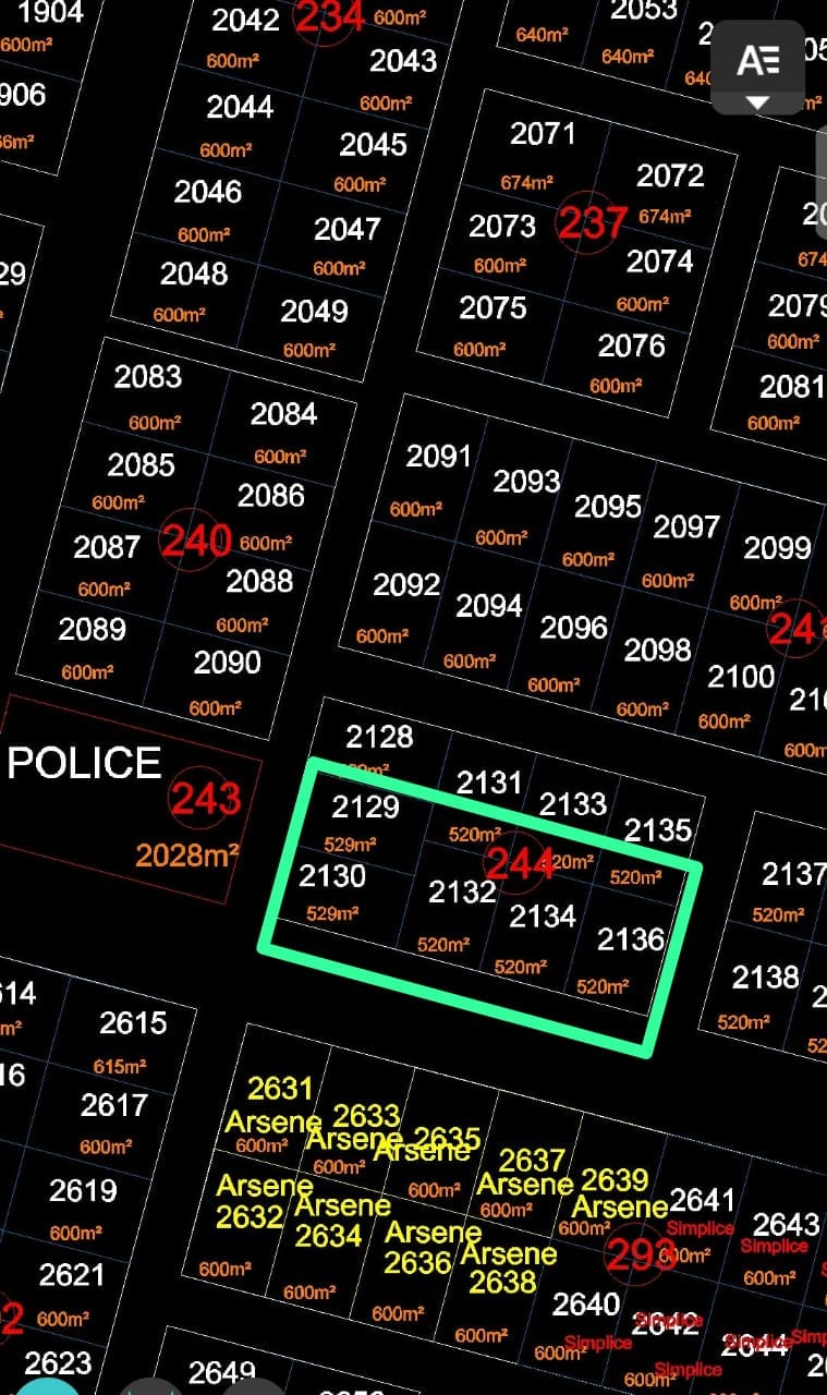 Terrain de 520 m² à vendre à N'Dakro