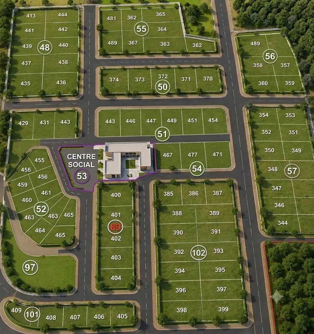 Terrain à vendre à Gar-kan (site de la 3e université de Bouaké)