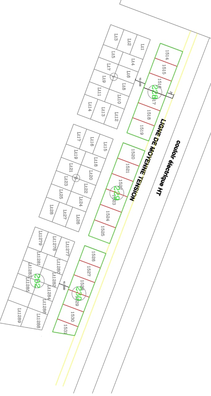 Terrain de 700 à 800 m² à vendre à Bouaké Air France