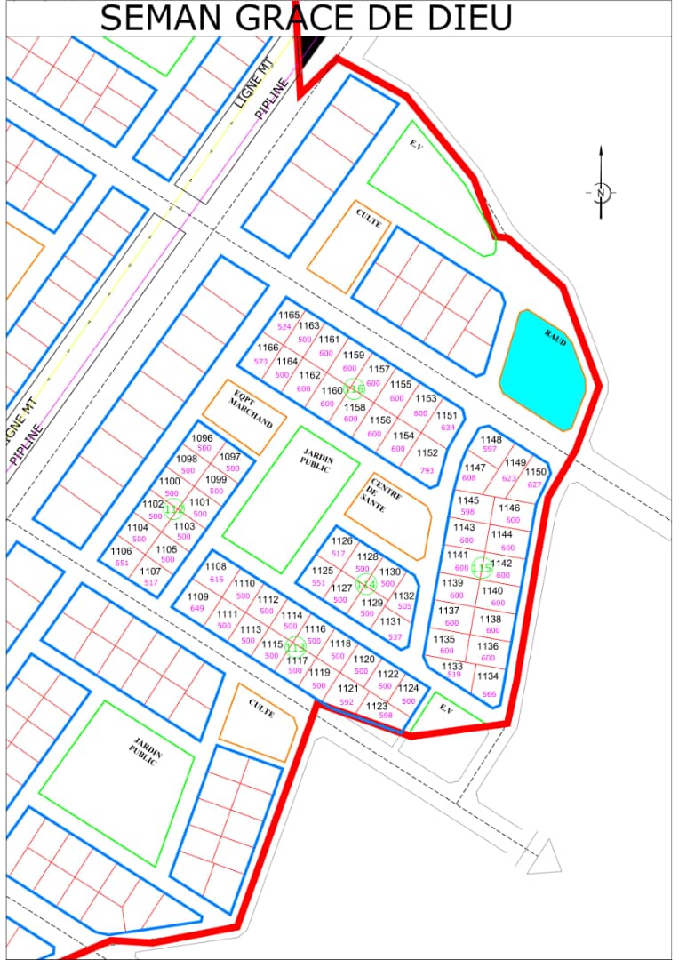 Terrain de 500 m² à vendre à Seman