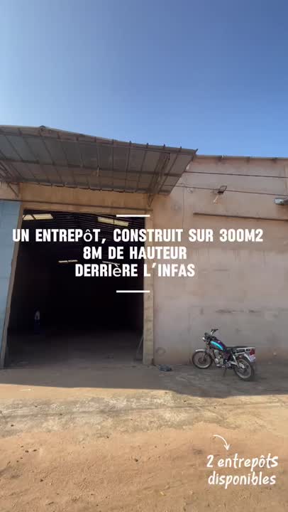 Entrepôt à vendre derrière l'INFAS