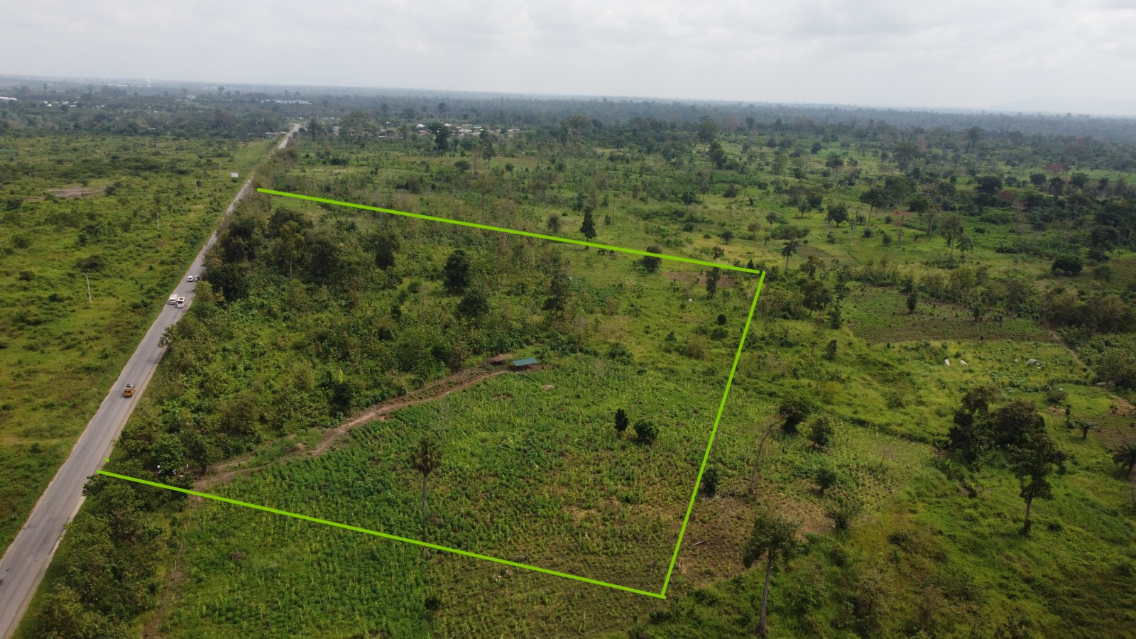 Terrain de 1 hectare à vendre entre Loukoukro et l'École Militaire de Zambakro