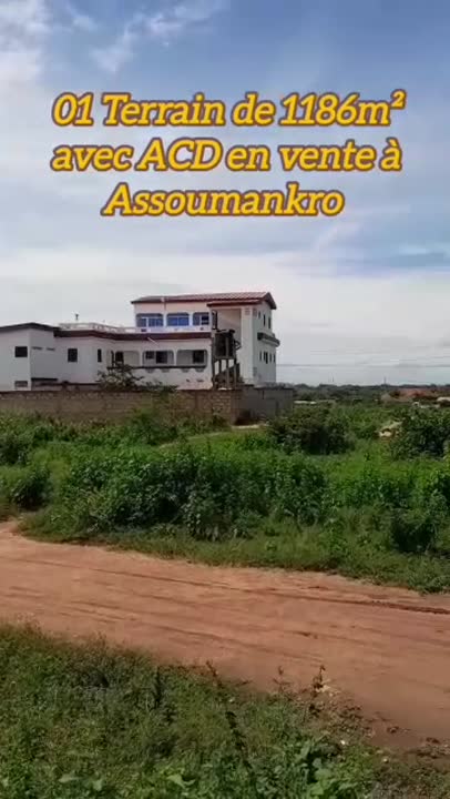 Terrain de 1186 m² à vendre à Assoumankro (ACD disponible)