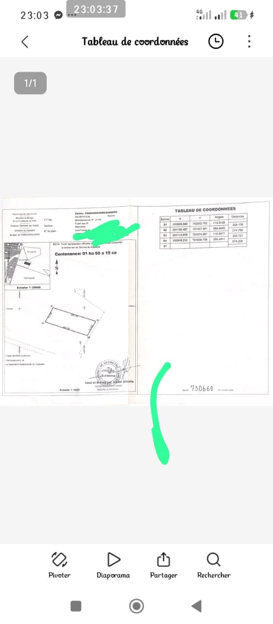 Terrain de 1 hectare à vendre entre Kami et INP