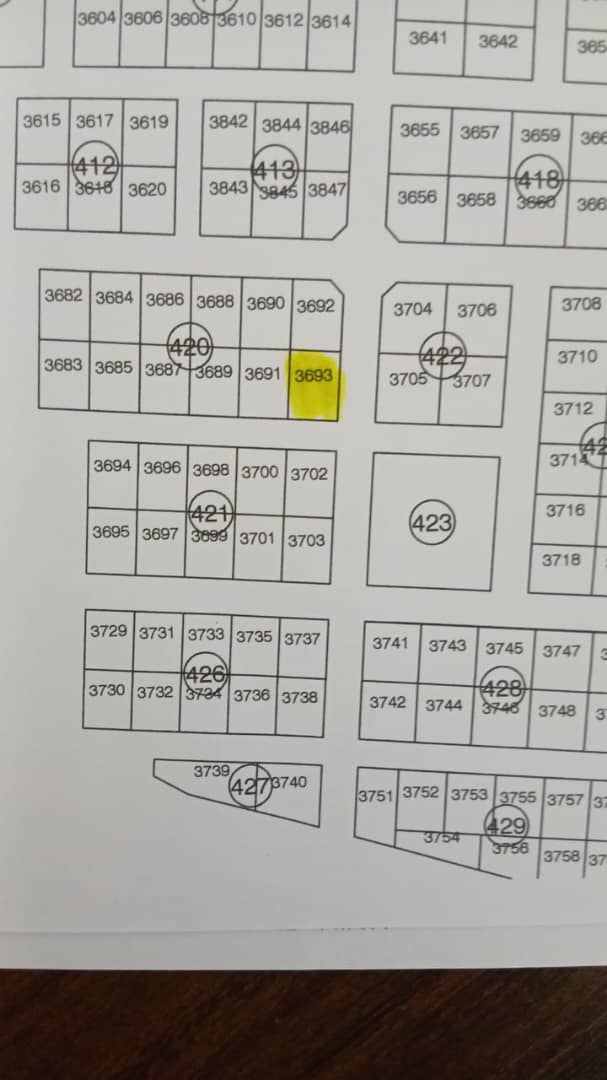Terrain de 500 m² à vendre derrière Tchelekro