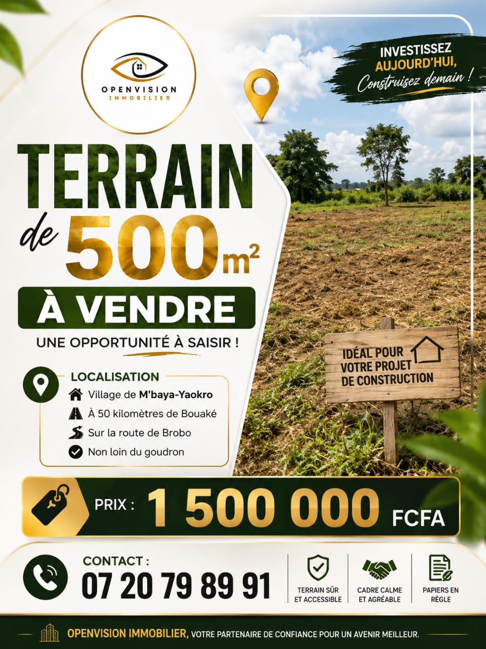 terrain à vendre