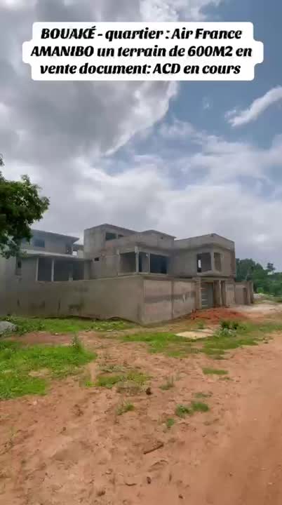 Terrain de 600 m² à vendre à Air France Amanibo (ACD en cours)