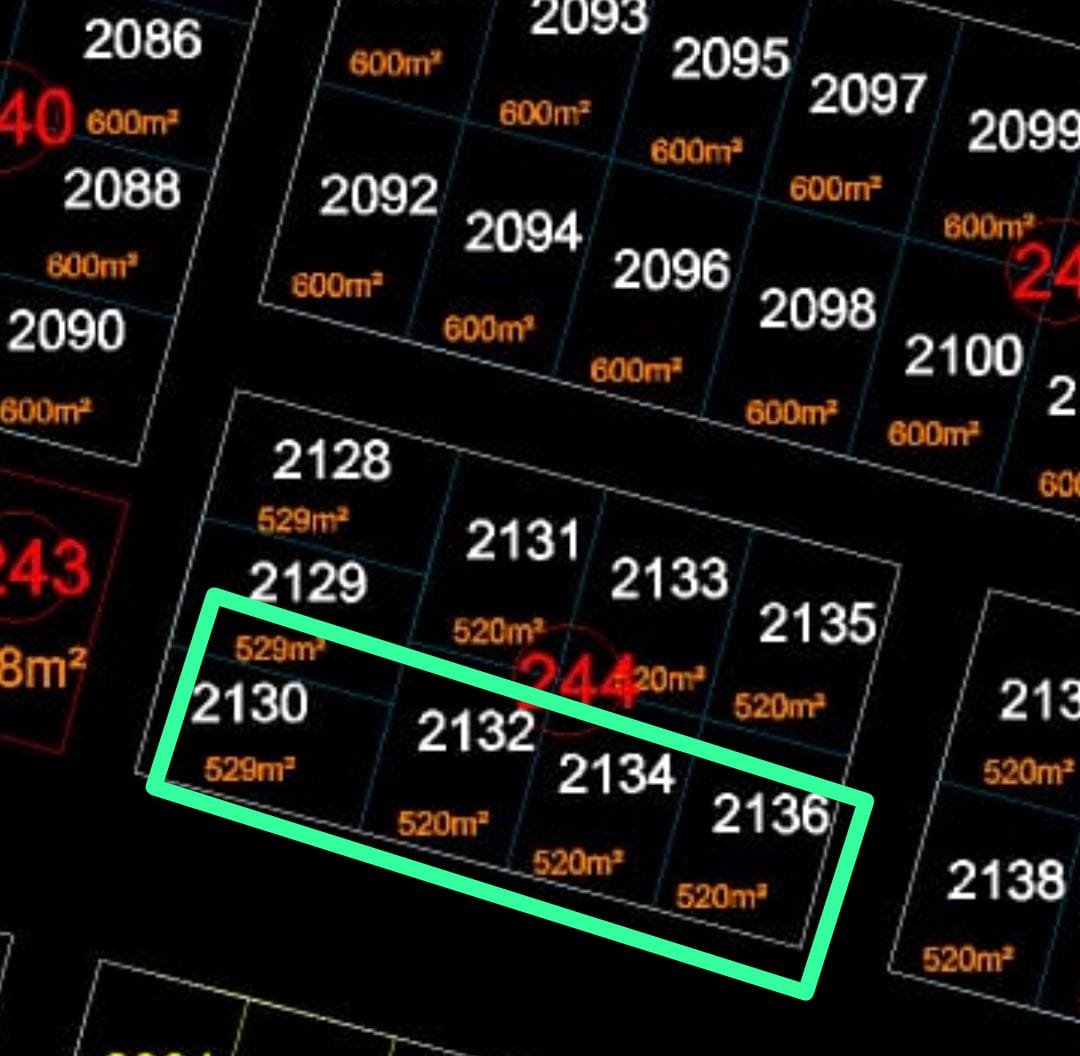 5 lots à vendre à Bouaké N'da Kro (zone en construction)