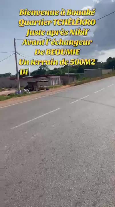 Terrain de 500 m² à vendre à Tchêlêkro (ACD disponible)