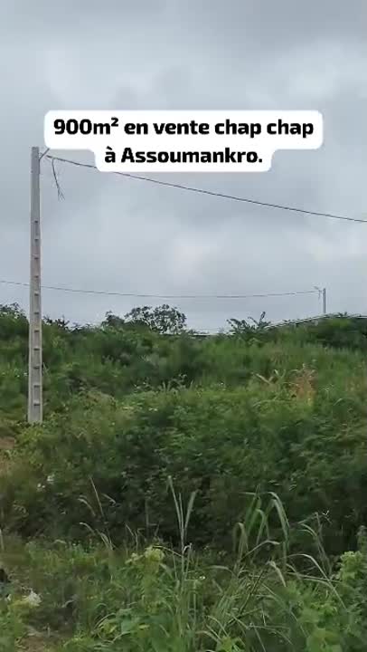 Terrain de 900 m² à vendre à Assoumankro
