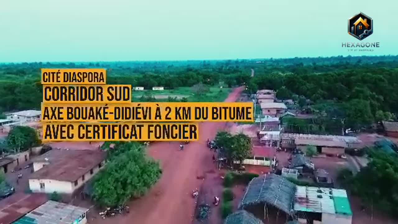 Terrain de 500 m² à vendre à Bouaké (Cité Diaspora)
