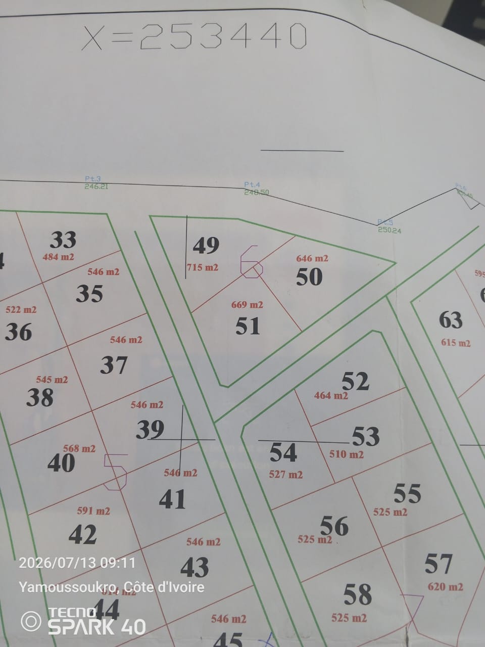Terrain de 600 m² à vendre à Nanan Plateau (Yamoussoukro) 3