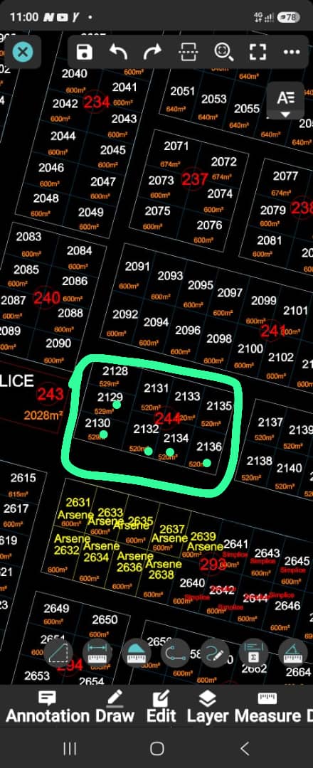 5 lots collés à vendre à N'Dakro (attestation villageoise)