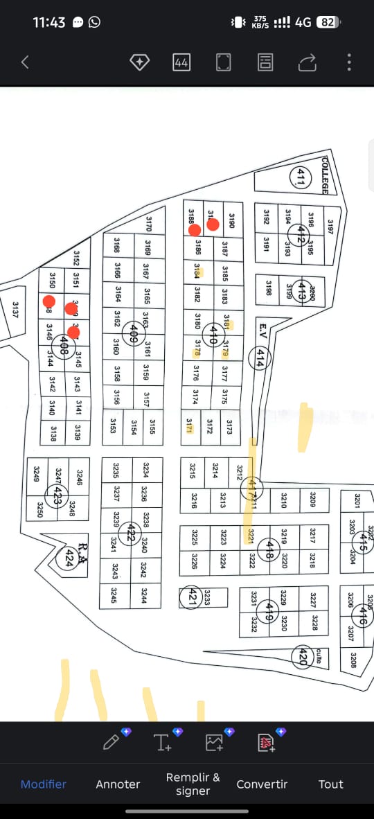 Terrain de 400-500 m² à vendre à l'échangeur de Diabo
