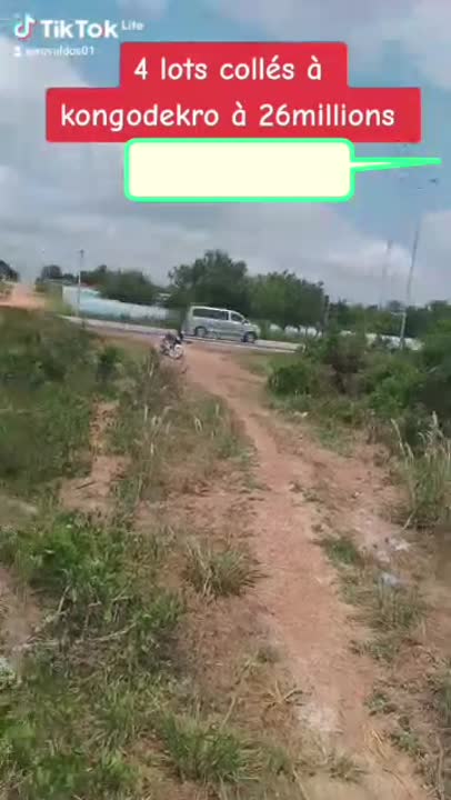 4 lots collés à vendre à Klosrambo (attestation villageoise)